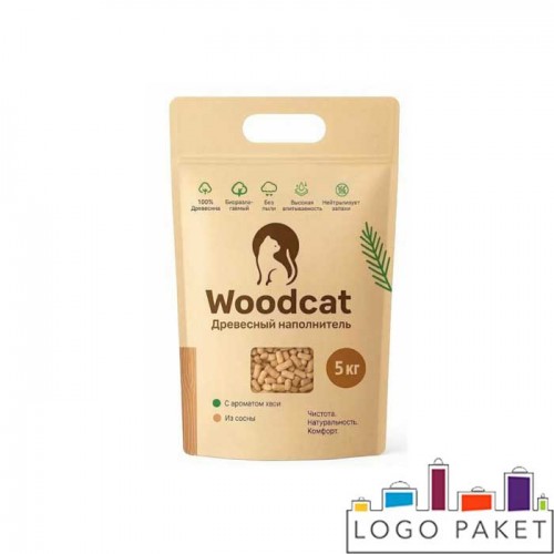 Гассет-пакеты с вырубной ручкой и прозрачным окном