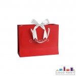 Пакет с атласной лентой подарочный 