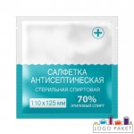 Саше пакет для антисептика с логотипом 