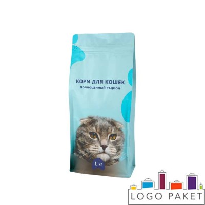 Пакет с фальцами для кормов животным