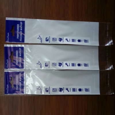 БОПП пакет для маркеров с печатью, еврослотом и клеевым клапаном