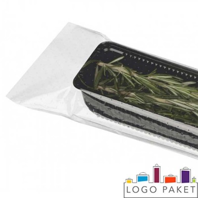 БОПП пакет без клапана с пробивными отверстиями с зеленью