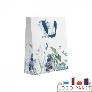 Бумажный пакет с двусторонней печатью 25х30х15
