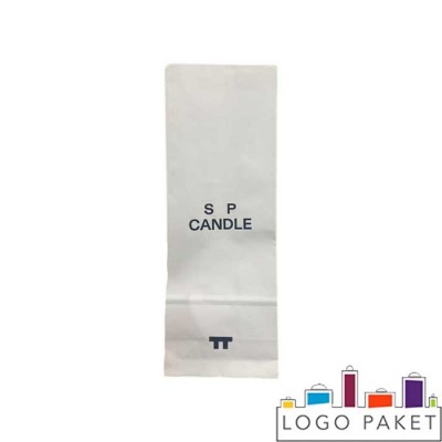 Бумажные белые крафтовые пакеты без ручек 330 х 120 х 80 мм