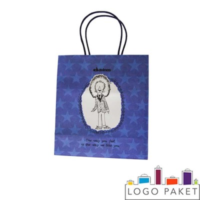 Цветные крафтовые пакеты с кручеными ручками