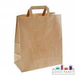 Крафт пакет с плоскими ручками 43х32х17 см