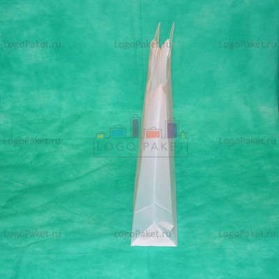 Белый крафт пакет 43х32х17 с плоскими ручками (80 г/м)