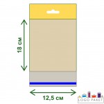 Полипропиленовые пакеты с еврослотом и клеевым клапаном ПП 12,5х18