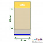 Полипропиленовые пакеты с еврослотом и клеевым клапаном ПП 12х40