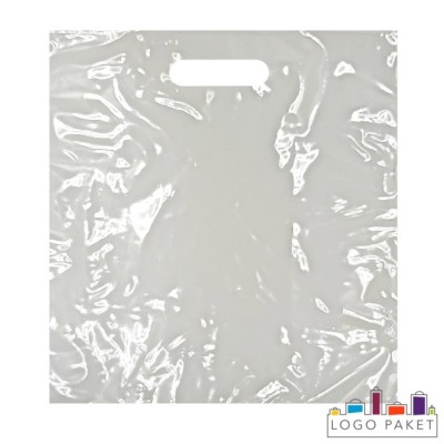 Прозрачный ПВД пакет с вырубной ручкой