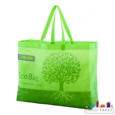 Эко-сумка из спанбонда с логотипом 52х44х8 см