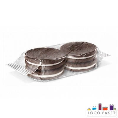 Пакеты флоу пак (flow pack) трехшовные для печенья, показан вариант для двух штук.