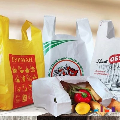Пакеты-майка для продуктов с логотипом