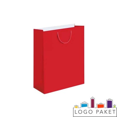 Красный подарочный пакет 
