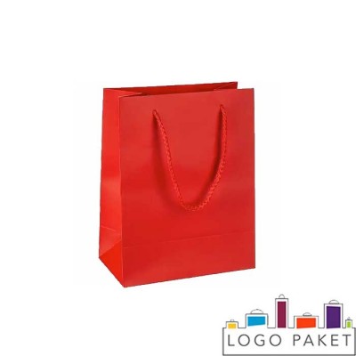 Красный подарочный пакет 
