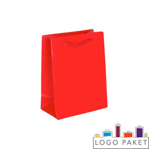 Красный подарочный пакет 