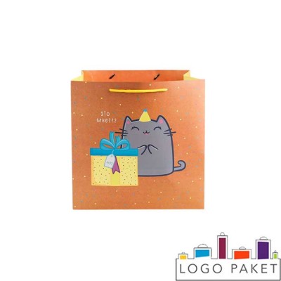 Пакет подарочный квадратный