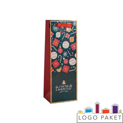 Подарочный пакет под бутылку
