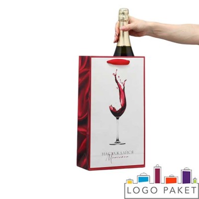 Подарочный пакет под бутылку