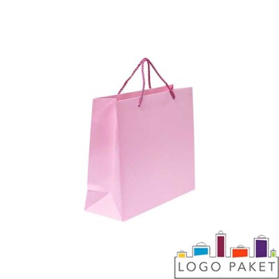 Розовый подарочный пакет 