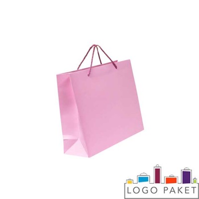 Розовый подарочный пакет 