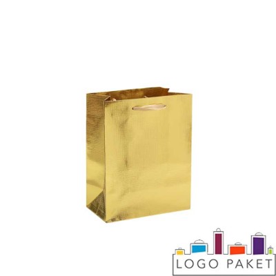 Золотой подарочный пакет