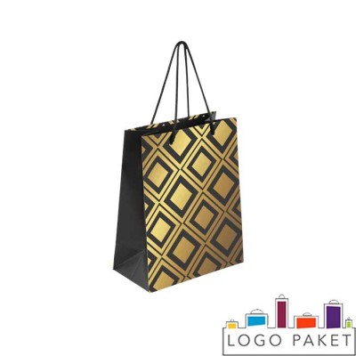 Золотой подарочный пакет