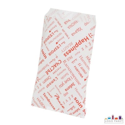 Пакет из отбеленной-крафт бумаги с логотипом