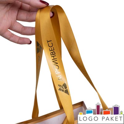 Атласные ленты для ручек с печатью