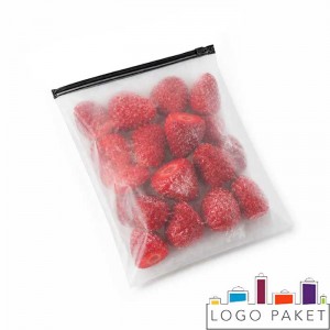 Пакет-слайдер с чёрным бегунком для продуктов (пищевой)