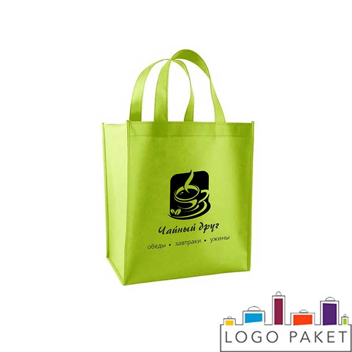Сумка из спанбонда объемная цвет салатовый Сумка из спанбонда объемная цвет салатовый