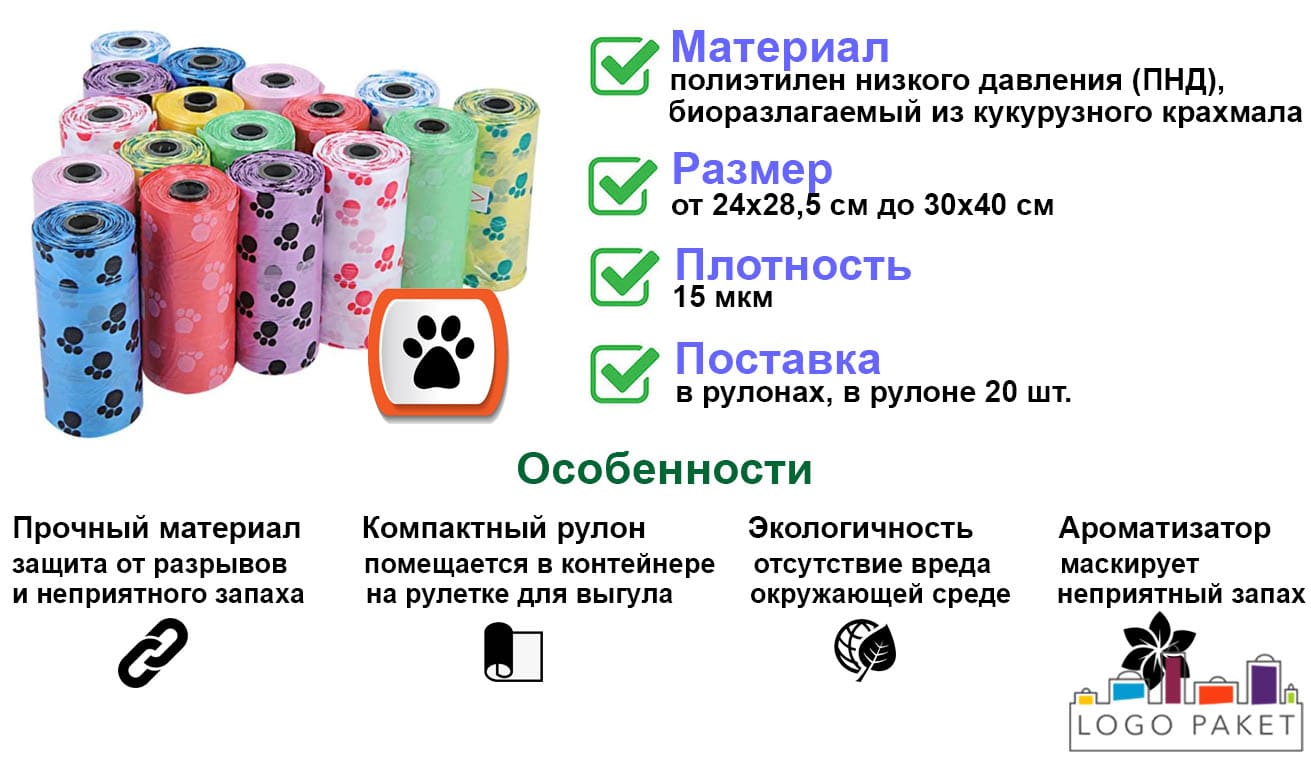 Пакеты для собак ароматизированные инфографика