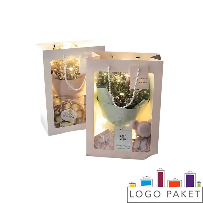 Пакет подарочный с окном   