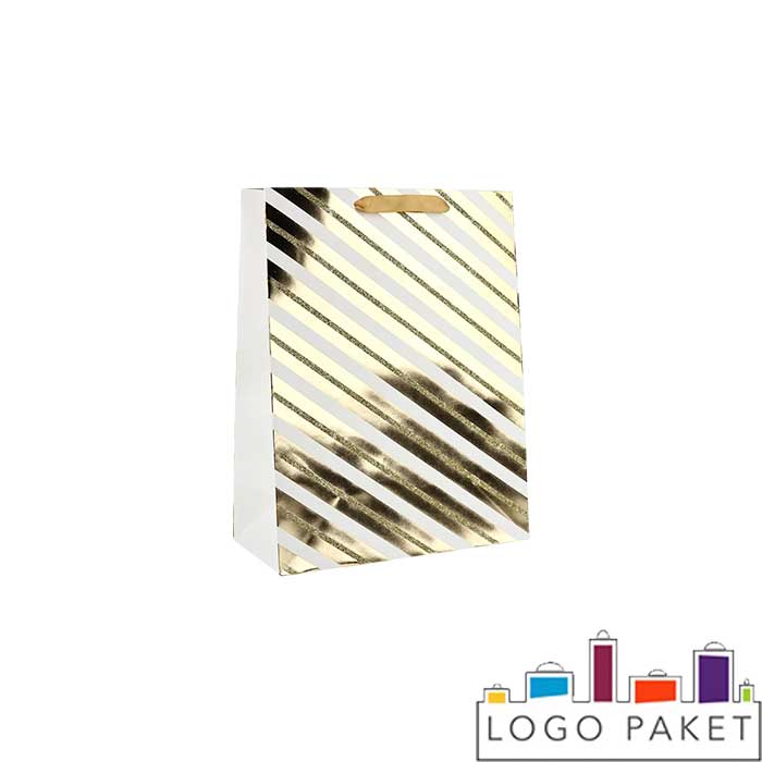 Золотой подарочный пакет