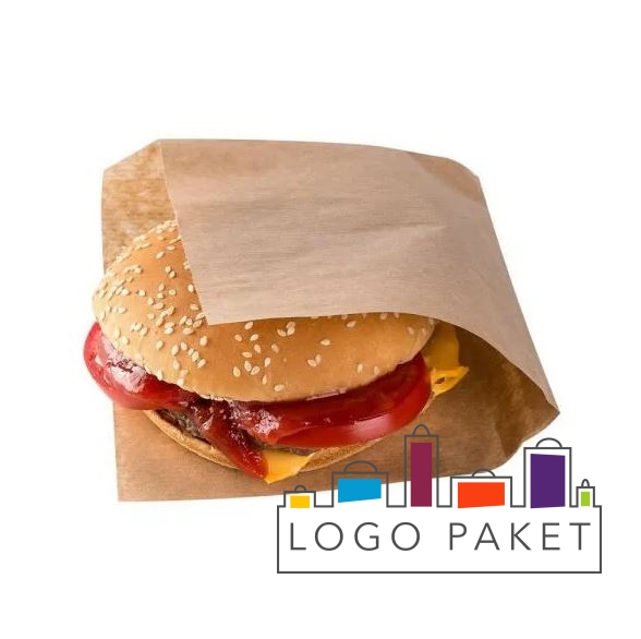 Уголки для фаст-фуда показан пример использования с гамбургером.