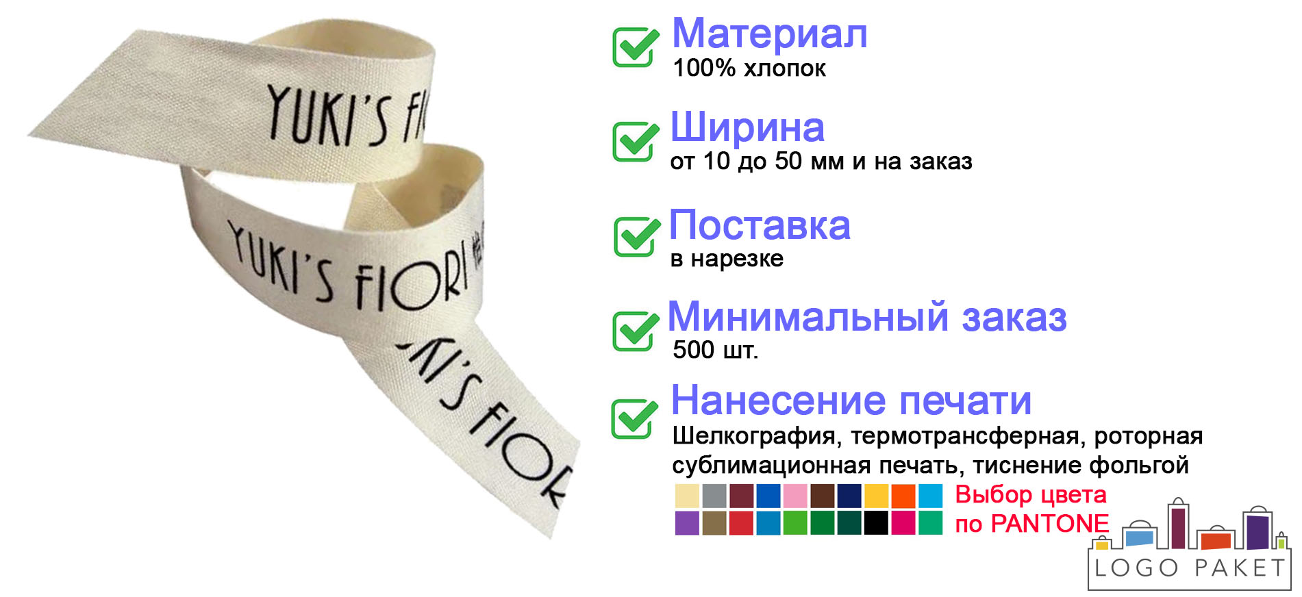 Хлопковые ленты для ручек пакетов инфографика Хлопковые ленты для ручек пакетов инфографика
