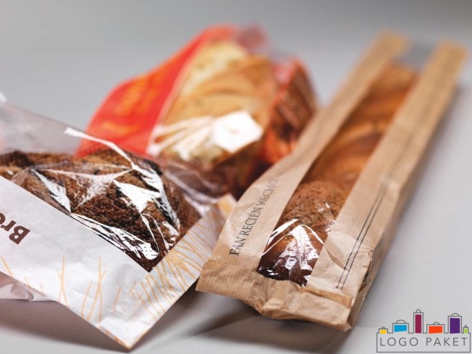 Бумажные пакеты для хлеба, с прозрачным окном, разных размеров