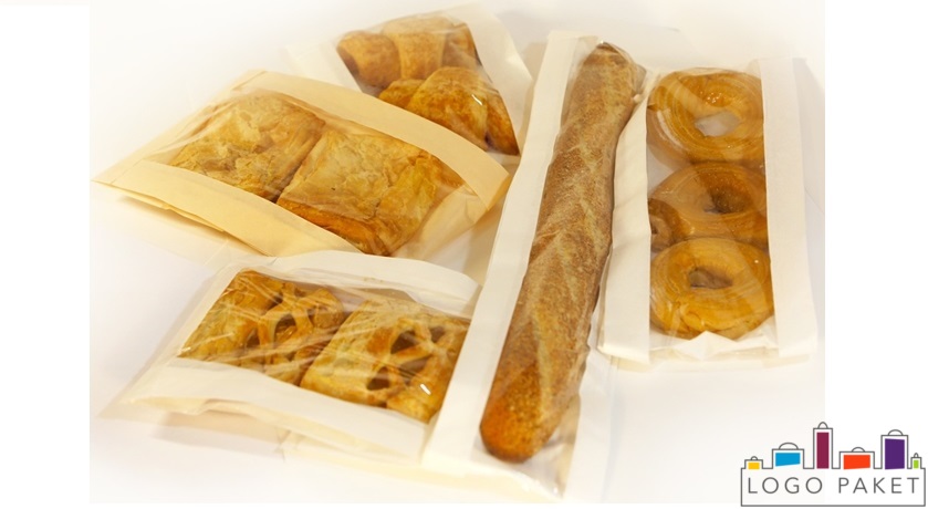 Бумажные пакеты для хлеба, разные размеры, с прозрачным окном